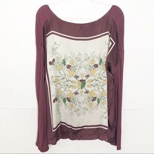 Nurture Blush Mauve Printed long sleeve top Large